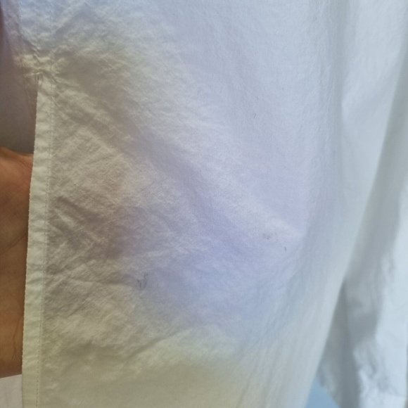 COS White Boxy Cotton Cold Shoulder Long Sleeve Blouse Size L - Picture 8 of 8